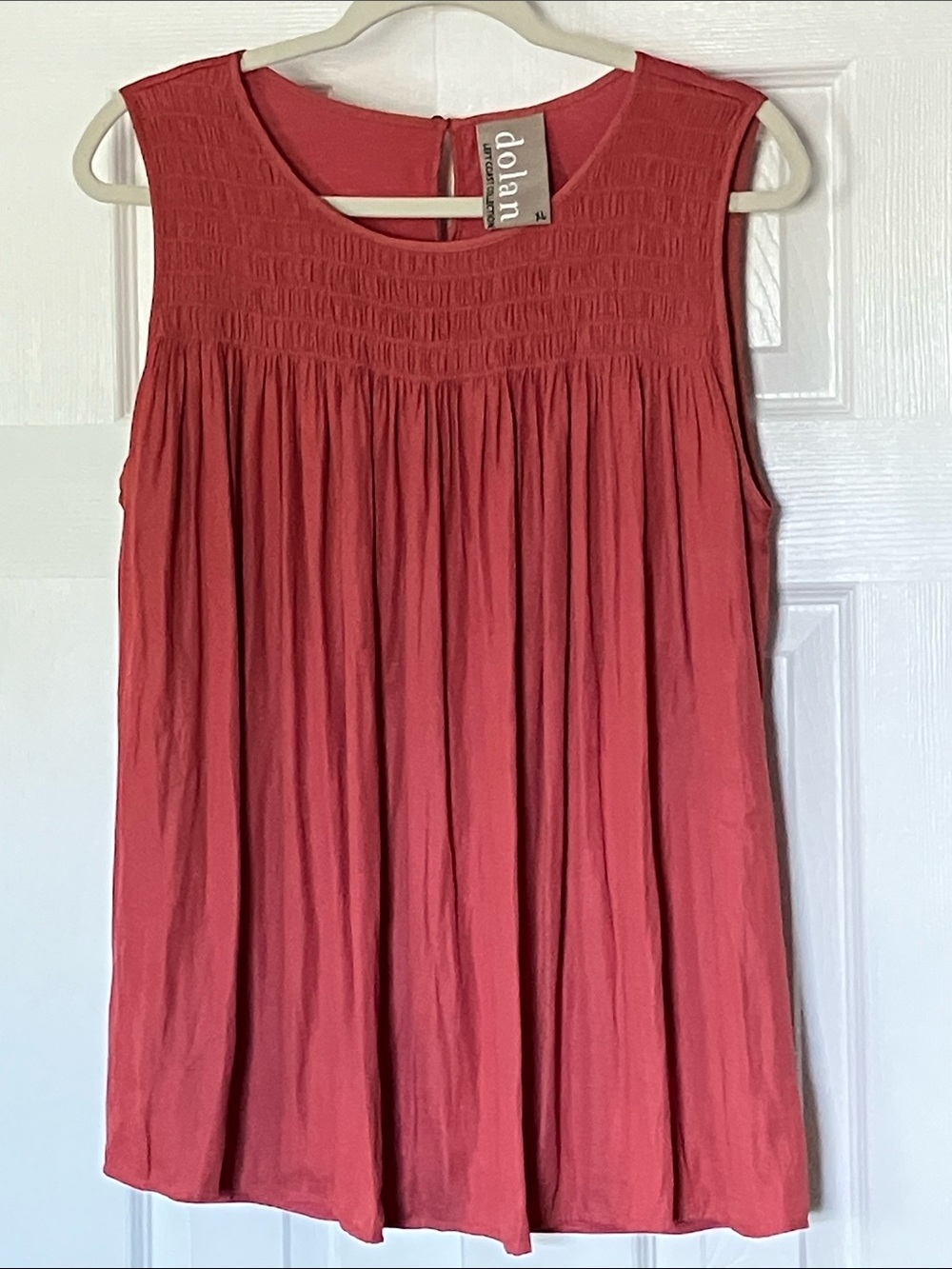 Dolan - Rose Sleeveless Smocked Yoke Tank